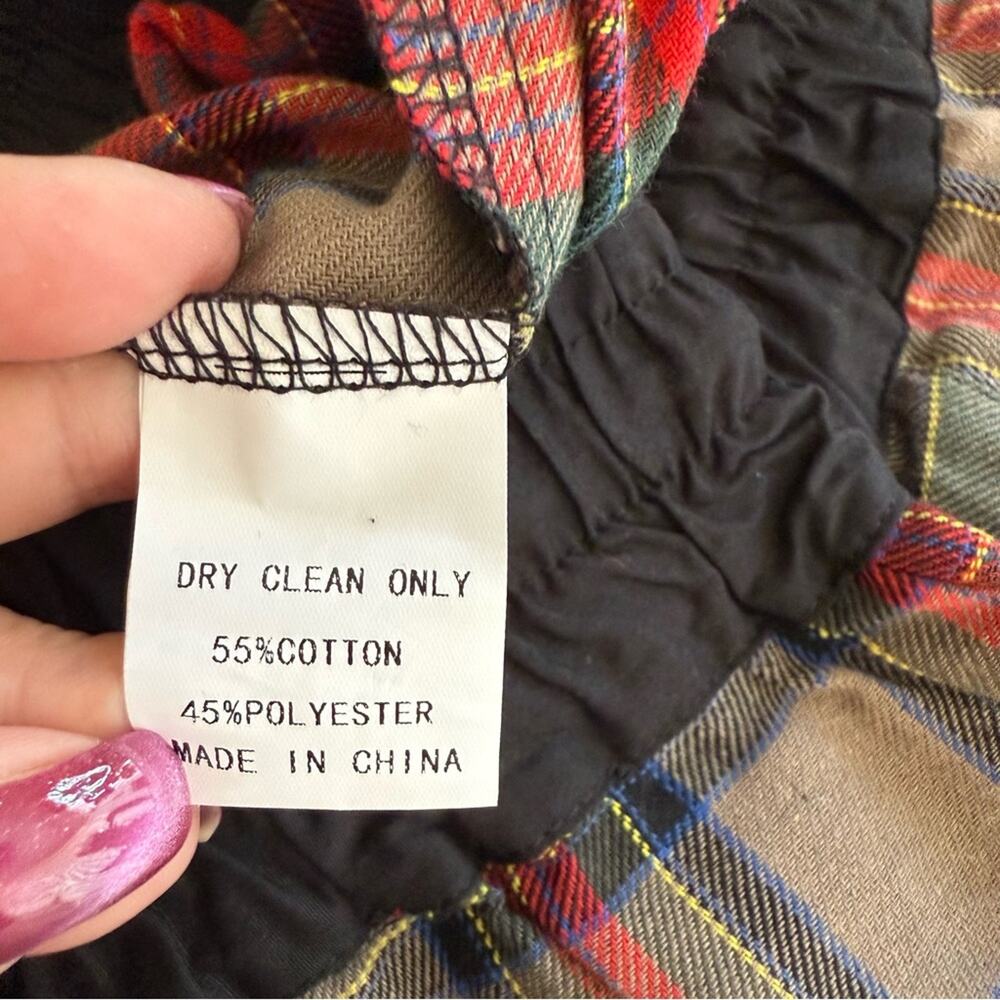 Crysp Denim Plaid Drawstring Basketball Shorts with Zipper Pockets Size Large - Picture 3 of 5